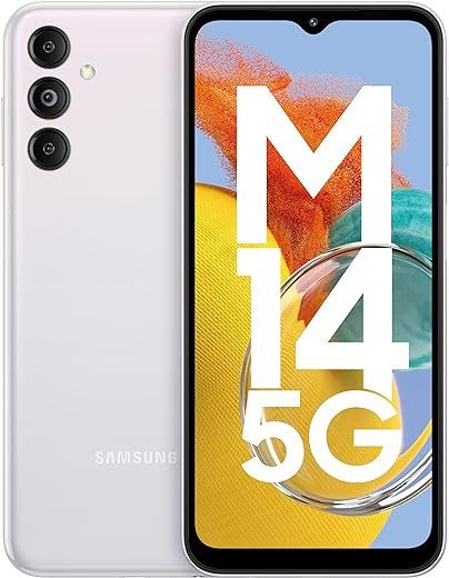 SAMSUNG Galaxy M14 5G (ICY Silver, 6GB, 128GB Storage) | 50MP Triple Cam | 6000 mAh Battery 50MP Camera